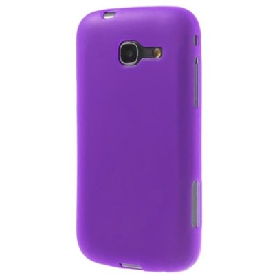 Samsung Galaxy Trend Lite (S7390, S7392) violetinis (permatomas), matinis kieto silikono TPU dėklas - nugarėlė / Priedai.lt