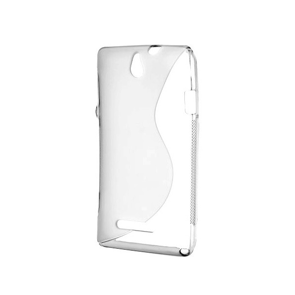 „S-Line“ kieto silikono (TPU) dėklas - baltas (Xperia E)
