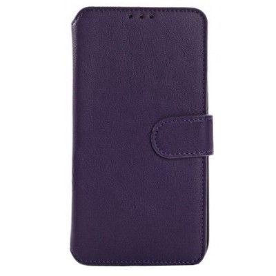 Samsung Galaxy S5 (G900, G903) atverčiamas violetinis odinis retro dėklas - piniginė / Priedai.lt