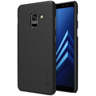 Samsung Galaxy A8 2018 (A530F) Nillkin Frosted Shield juodas plastikinis dėklas / Priedai.lt