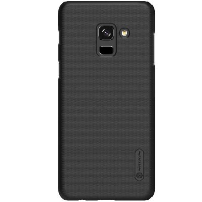 Samsung Galaxy A8 2018 (A530F) Nillkin Frosted Shield juodas plastikinis dėklas / Priedai.lt