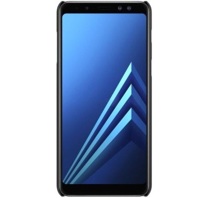 Samsung Galaxy A8 2018 (A530F) Nillkin Frosted Shield juodas plastikinis dėklas / Priedai.lt