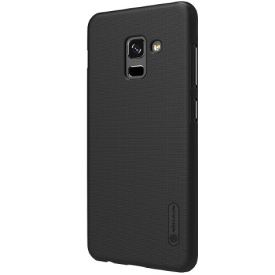 Samsung Galaxy A8 2018 (A530F) Nillkin Frosted Shield juodas plastikinis dėklas / Priedai.lt