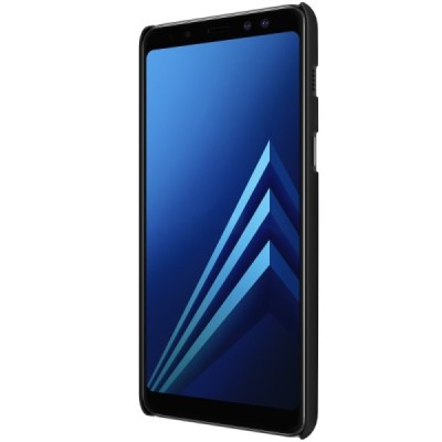 Samsung Galaxy A8 2018 (A530F) Nillkin Frosted Shield juodas plastikinis dėklas / Priedai.lt