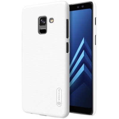 Samsung Galaxy A8 2018 (A530F) Nillkin Frosted Shield baltas plastikinis dėklas / Priedai.lt
