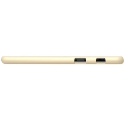 Samsung Galaxy A8+ 2018 (A730F) Nillkin Frosted Shield auksinis plastikinis dėklas + apsauginė ekrano plėvelė / Priedai.lt