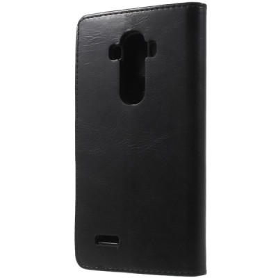Mercury Blue Moon atverčiamas LG G4 (H815) juodas odinis dėklas - piniginė / Priedai.lt
