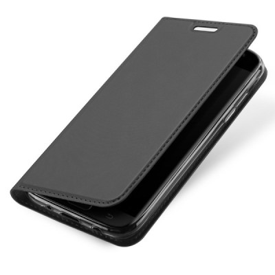 „Dux Ducis“ Skin serijos Samsung Galaxy J3 2017 (J330) juodas odinis atverčiamas dėklas / Priedai.lt