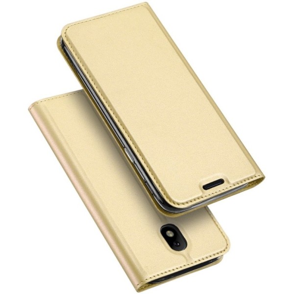 „Dux Ducis“ Skin atverčiamas dėklas - auksinis (Galaxy J3 2017)