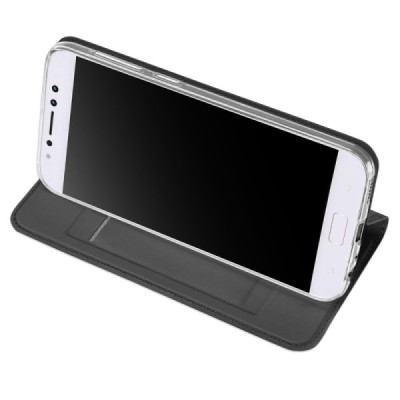 „Dux Ducis“ Skin serijos Asus Zenfone 4 Selfie Pro (ZD552KL) juodas odinis atverčiamas dėklas / Priedai.lt