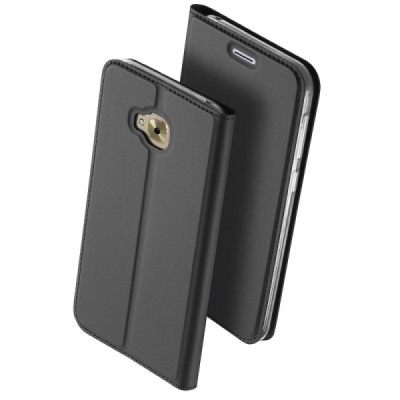 „Dux Ducis“ Skin serijos Asus Zenfone 4 Selfie Pro (ZD552KL) juodas odinis atverčiamas dėklas / Priedai.lt