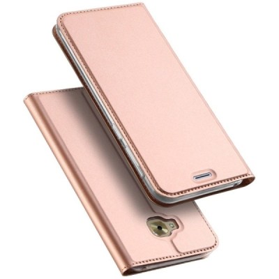 „Dux Ducis“ Skin serijos Asus Zenfone 4 Selfie Pro (ZD552KL) rožinis odinis atverčiamas dėklas / Priedai.lt