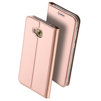 „Dux Ducis“ Skin serijos Asus Zenfone 4 Selfie Pro (ZD552KL) rožinis odinis atverčiamas dėklas / Priedai.lt