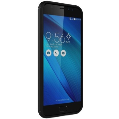 Asus Zenfone 4 Selfie Pro (ZD552KL) „Carbon“ kieto silikono TPU juodas dėklas - nugarėlė / Priedai.lt