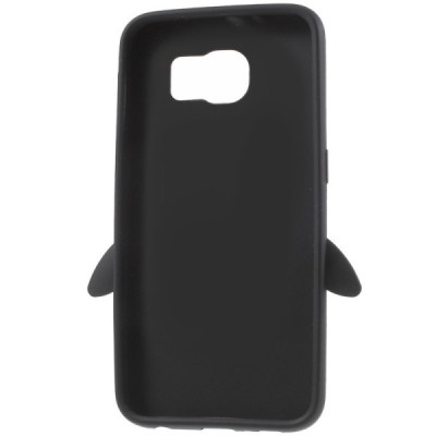 Žaismingas silikoninis Samsung Galaxy S6 (G920) dėklas (dėkliukas) pingvinas / Priedai.lt