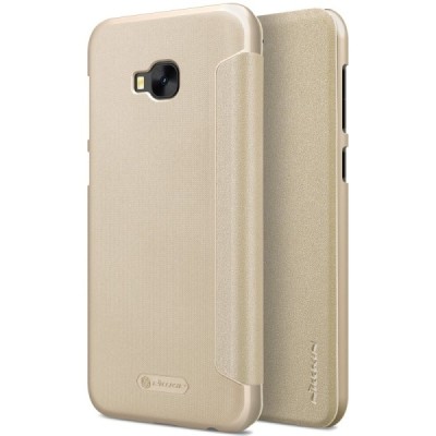 Asus Zenfone 4 Selfie Pro (ZD552KL) auksinis odinis atverčiamas Nillkin Sparkle dėklas / Priedai.lt