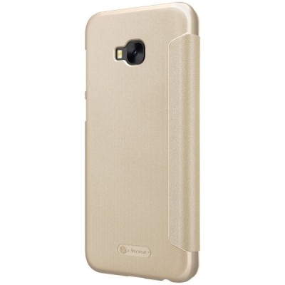 Asus Zenfone 4 Selfie Pro (ZD552KL) auksinis odinis atverčiamas Nillkin Sparkle dėklas / Priedai.lt