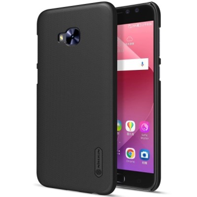 Asus Zenfone 4 Selfie Pro (ZD552KL) Nillkin Frosted Shield juodas plastikinis dėklas + apsauginė ekrano plėvelė / Priedai.lt
