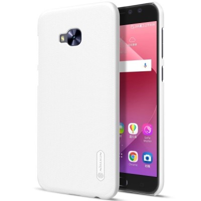 Asus Zenfone 4 Selfie Pro (ZD552KL) Nillkin Frosted Shield baltas plastikinis dėklas + apsauginė ekrano plėvelė / Priedai.lt