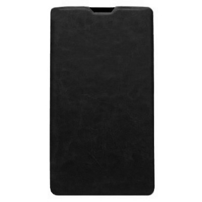 Nokia Lumia 1320 atverčiamas juodas odinis dėklas - piniginė / Priedai.lt