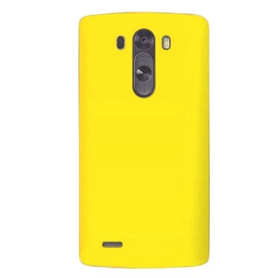 LG G3 S D722 plastikinis geltonas dėklas - nugarėlė / Priedai.lt