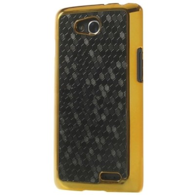 LG L90 (D405) elegantiškas korėtas juodas raštuotas dėklas / Priedai.lt