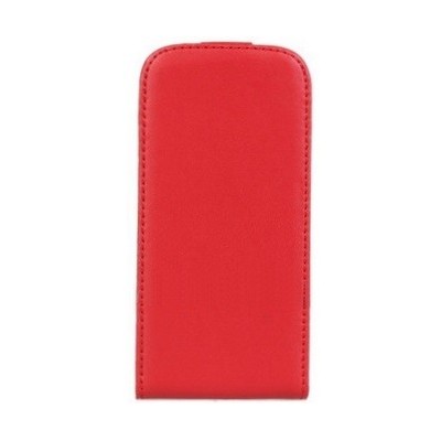 Vetikaliai atverčiamas raudonas Samsung Galaxy S4 dėklas / Priedai.lt