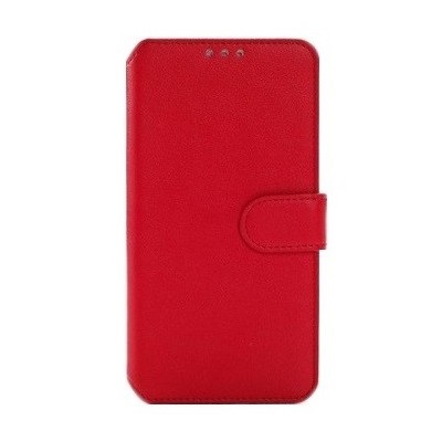 Samsung Galaxy S5 (G900, G903) atverčiamas raudonas odinis retro dėklas - piniginė / Priedai.lt