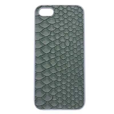 Apple iPhone SE (5, 5s) Leather plastikinis pilkas dėklas - nugarėlė / Priedai.lt