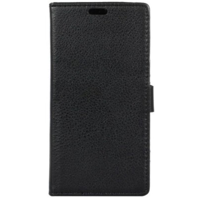 Asus Zenfone 3 Max (ZC520TL) „Crazy Horse“ atverčiamas juodas odinis dėklas - piniginė / Priedai.lt