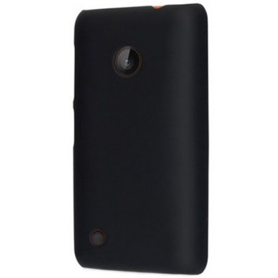 Juodas plastikinis Nokia Lumia 530 (Lumia 530 DS) dėklas (dėkliukas) / Priedai.lt