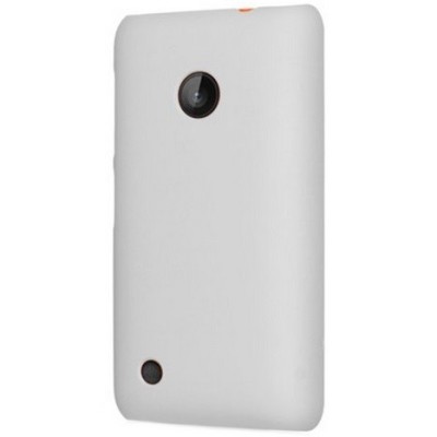Baltas plastikinis Nokia Lumia 530 (Lumia 530 DS) dėklas (dėkliukas) / Priedai.lt