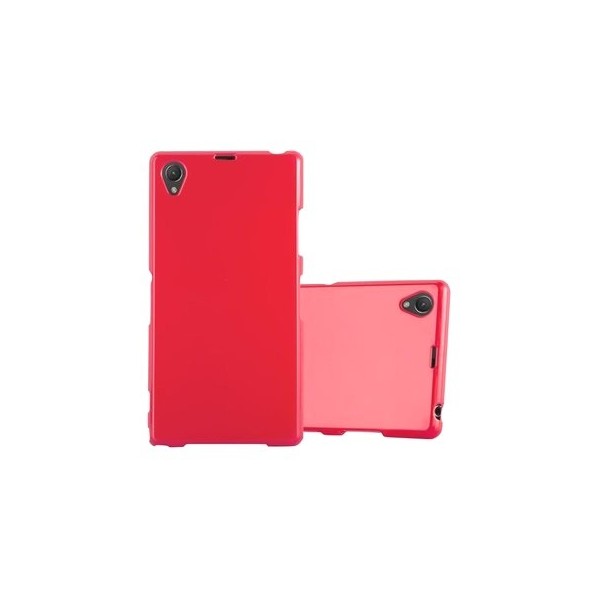 Kieto silikono (TPU) dėklas - raudonas (Xperia Z1)