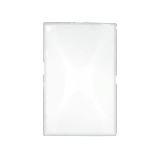 „X-style“ kieto silikono (TPU) dėklas - baltas + apsauginė ekrano plėvelė (Xperia Tablet Z2)