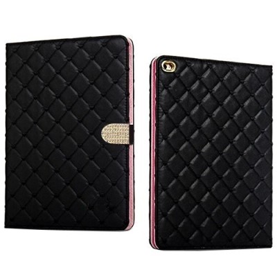Glam Apple iPad Mini 1 / 2 / 3 atverčiamas, juodas medžiaginis dėklas - stovas / Priedai.lt