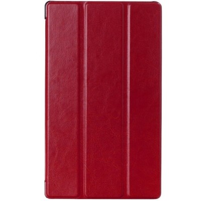 Sony Xperia Z3 Tablet Compact atverčiamas raudonas odinis dėklas (sulankstomas) / Priedai.lt