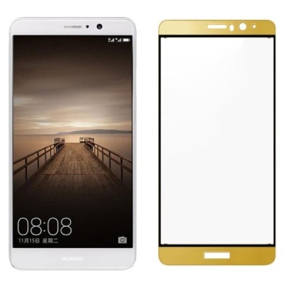 Huawei Mate 9 „3D Rewan“ 9H Tempered Glass sustiprintos apsaugos auksinis pilnai dengiantis apsauginis ekrano stiklas 0,26 mm / 