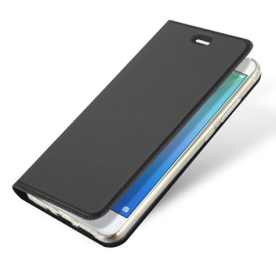 „Dux Ducis“ Skin serijos Huawei P10 Lite juodas odinis atverčiamas dėklas / Priedai.lt