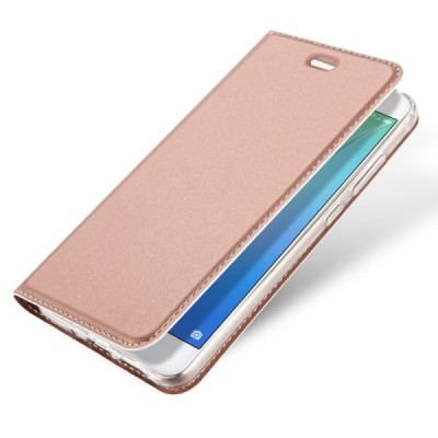 „Dux Ducis“ Skin serijos Huawei P10 Lite rožinis odinis atverčiamas dėklas / Priedai.lt