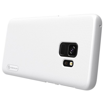 Samsung Galaxy S9 (G960) Nillkin Frosted Shield baltas plastikinis dėklas + apsauginė ekrano plėvelė / Priedai.lt