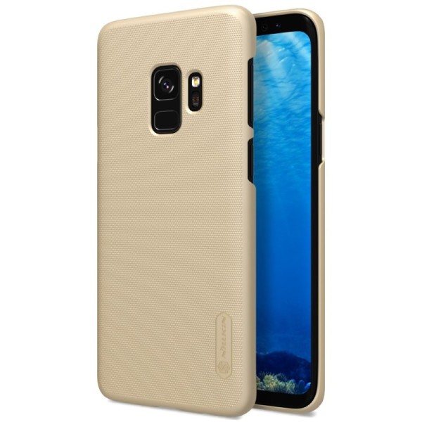 „Nillkin“ Frosted Shield dėklas - auksinis + apsauginė ekrano plėvelė (Galaxy S9)