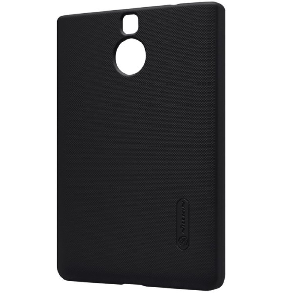 „Nillkin“ Frosted Shield dėklas - juodas + apsauginė ekrano plėvelė (Passport Silver Edition)