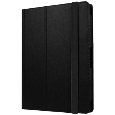 Lenovo IdeaTab MIIX 320 10.1 atverčiamas Litchi juodas odinis dėklas - knygutė / Priedai.lt