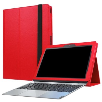Lenovo IdeaTab MIIX 320 10.1 atverčiamas Litchi raudonas odinis dėklas - knygutė / Priedai.lt