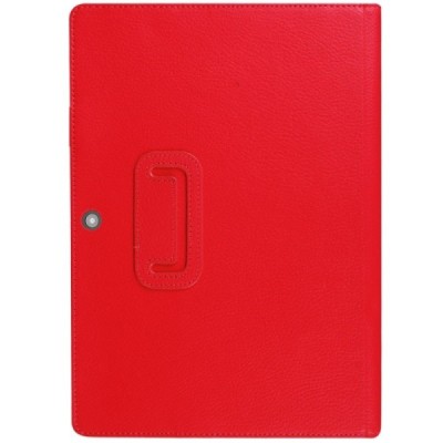Lenovo IdeaTab MIIX 320 10.1 atverčiamas Litchi raudonas odinis dėklas - knygutė / Priedai.lt