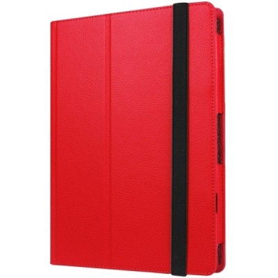 Lenovo IdeaTab MIIX 320 10.1 atverčiamas Litchi raudonas odinis dėklas - knygutė / Priedai.lt