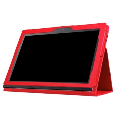 Lenovo IdeaTab MIIX 320 10.1 atverčiamas Litchi raudonas odinis dėklas - knygutė / Priedai.lt