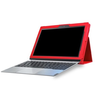 Lenovo IdeaTab MIIX 320 10.1 atverčiamas Litchi raudonas odinis dėklas - knygutė / Priedai.lt