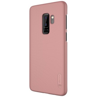 Samsung Galaxy S9+ (G965) Nillkin Frosted Shield rožinis plastikinis dėklas + apsauginė ekrano plėvelė / Priedai.lt