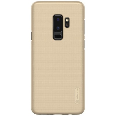 Samsung Galaxy S9+ (G965) Nillkin Frosted Shield auksinis plastikinis dėklas + apsauginė ekrano plėvelė / Priedai.lt